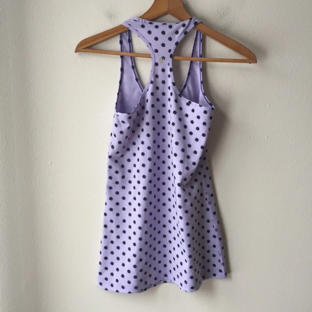 Lululemon Cool Racerback High Noon Dot Lilac Black